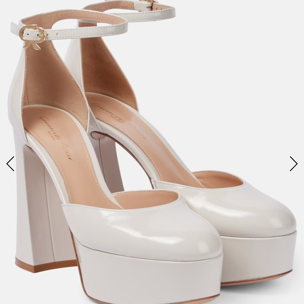 Gianvito Rossi Cream Platform Heels